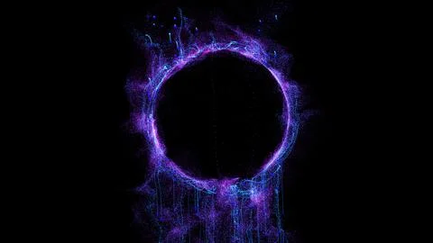 3D rendering cosmic energy strings Stock Illustration