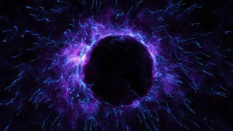 3D rendering cosmic energy strings Illustrazione stock