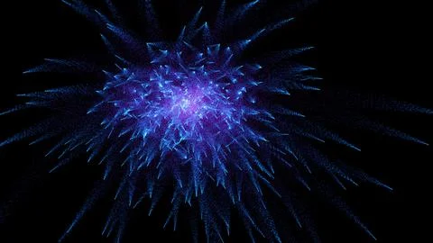 3D rendering cosmic energy strings Stock Illustration