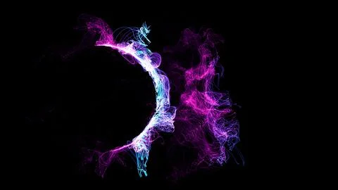 3D rendering cosmic energy strings Stock Illustration