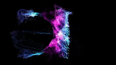 3D rendering cosmic energy strings Illustrazione stock