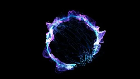 3D rendering cosmic energy strings Stock Illustration