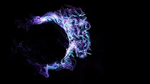 3D rendering cosmic energy strings 스톡 일러스트