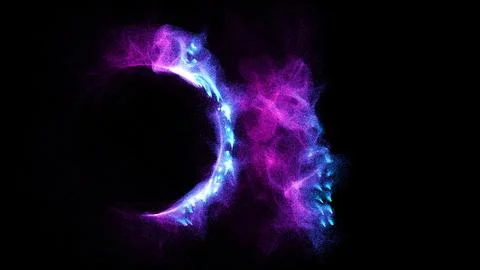 3D rendering cosmic energy strings Stock Illustration