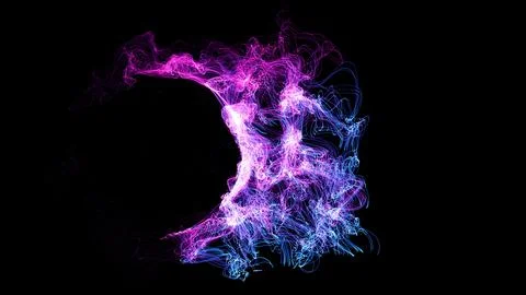 3D rendering cosmic energy strings Stock Illustration