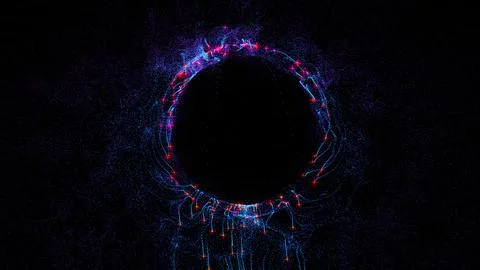 3D rendering cosmic energy strings Illustrazione stock