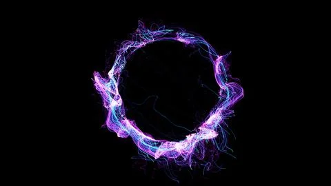 3D rendering cosmic energy strings Stock Illustration