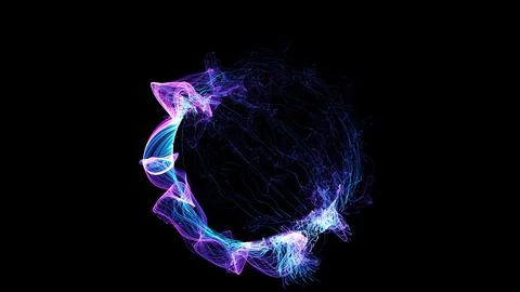 3D rendering cosmic energy strings Stock Illustration
