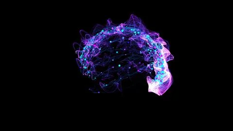 3D rendering cosmic energy strings Stock Illustration