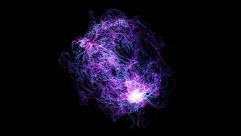 3D rendering cosmic energy strings Illustrazione stock