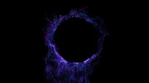 3D rendering cosmic energy strings 스톡 일러스트