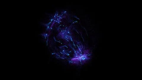 3D rendering cosmic energy strings Illustrazione stock