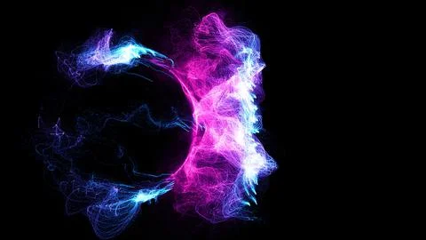 3D rendering cosmic energy strings 스톡 일러스트