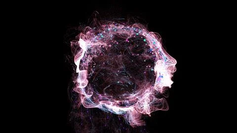 3D rendering cosmic energy strings Illustrazione stock