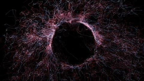 3D rendering cosmic energy strings 스톡 일러스트