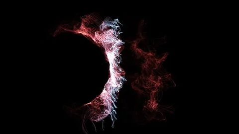 3D rendering cosmic energy strings Illustrazione stock
