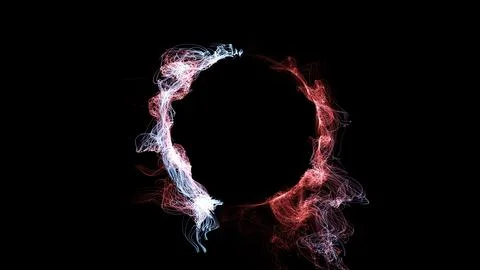 3D rendering cosmic energy strings Illustrazione stock