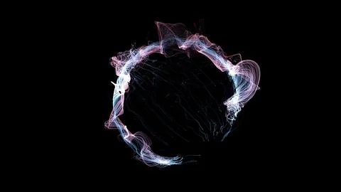 3D rendering cosmic energy strings Stock Illustration