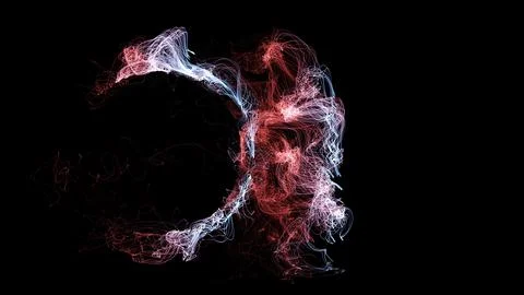 3D rendering cosmic energy strings 스톡 일러스트