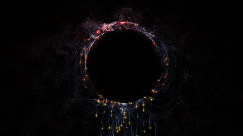 3D rendering cosmic energy strings Stock Illustration