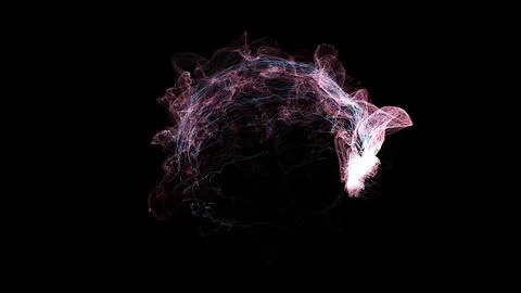 3D rendering cosmic energy strings Stock Illustration