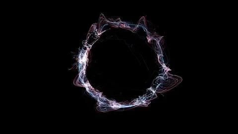3D rendering cosmic energy strings Illustrazione stock