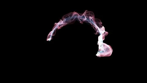 3D rendering cosmic energy strings Stock Illustration