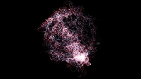 3D rendering cosmic energy strings Stock Illustration