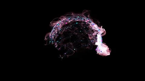 3D rendering cosmic energy strings 스톡 일러스트