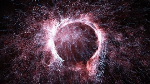 3D rendering cosmic energy strings Illustrazione stock