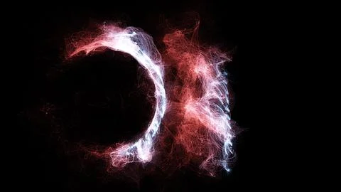 3D rendering cosmic energy strings Stock Illustration