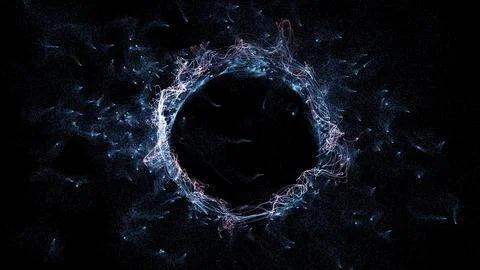3D rendering cosmic energy strings Stock Illustration