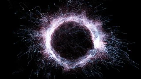 3D rendering cosmic energy strings Stock Illustration