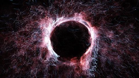 3D rendering cosmic energy strings Stock Illustration