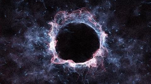 3D rendering cosmic energy strings Stock Illustration