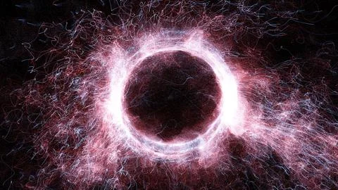 3D rendering cosmic energy strings Illustrazione stock