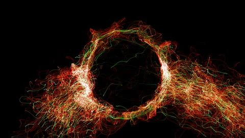 3D rendering cosmic energy strings Illustrazione stock