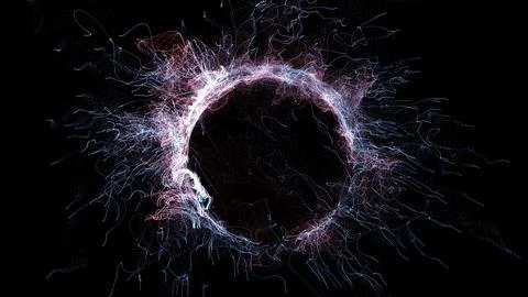 3D rendering cosmic energy strings Stock Illustration