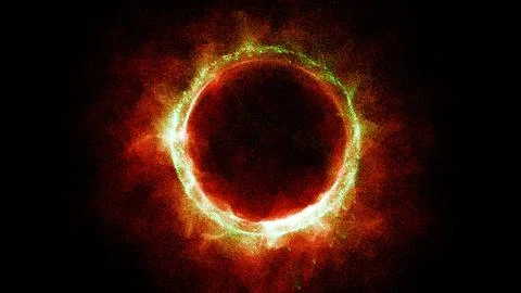3D rendering cosmic energy strings Stock Illustration