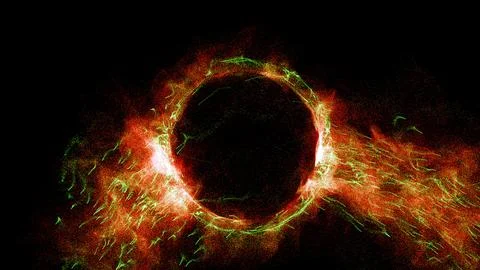 3D rendering cosmic energy strings Illustrazione stock