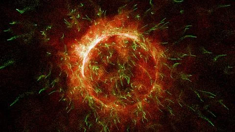 3D rendering cosmic energy strings Illustrazione stock