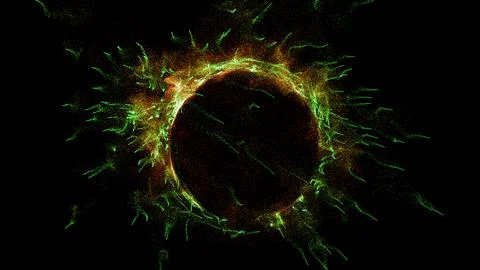 3D rendering cosmic energy strings Illustrazione stock