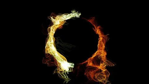 3D rendering cosmic energy strings 스톡 일러스트