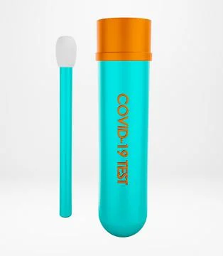 3D rendering of a Covid-19 test sample Stock Illustration