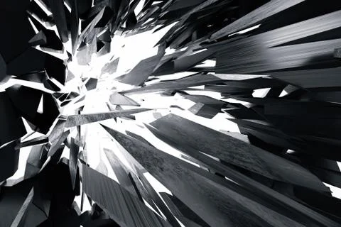 3d rendering cracked earth abstract background with volume light rays. Cracked Stock Illustration