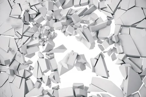 3d rendering cracked earth abstract background with volume light rays. Cracked Stock Illustration