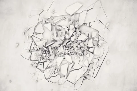 3d rendering cracked earth abstract background. Cracked concrete earth abstract Stock Illustration