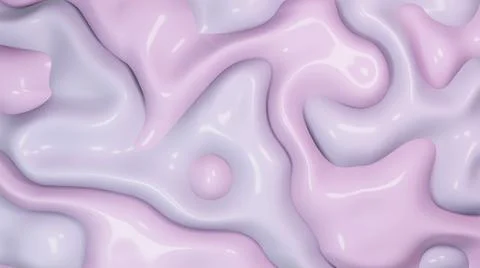 3d Rendering. Cream nude organic smooth beige color plastic, abstract wave ba Stock Illustration