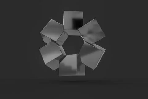 3d rendering, creative cubes with sense of science and technology Stock Illustration
