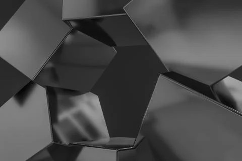 3d rendering, creative cubes with sense of science and technology Stock Illustration